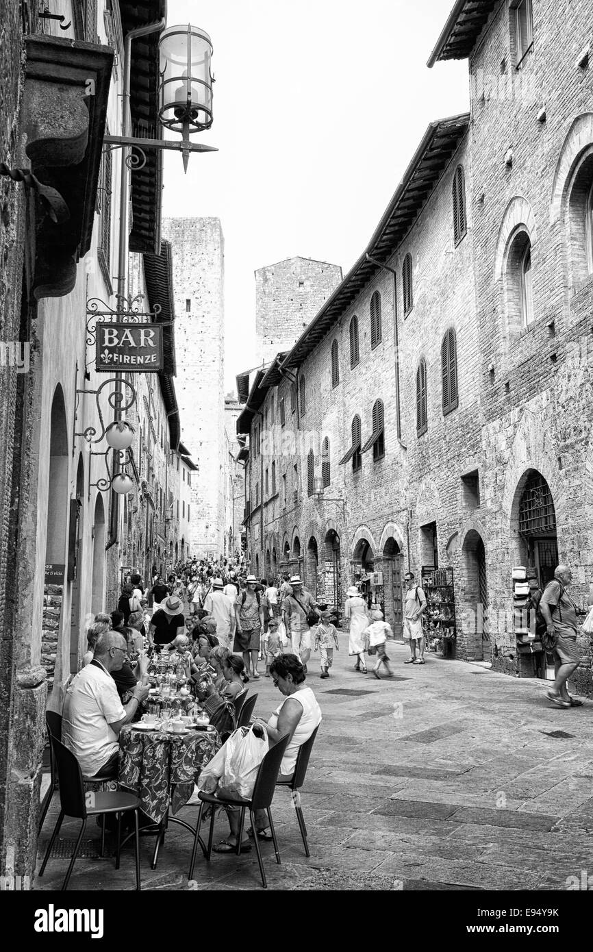 Blick auf San Gimignano. Italien. Stockfoto