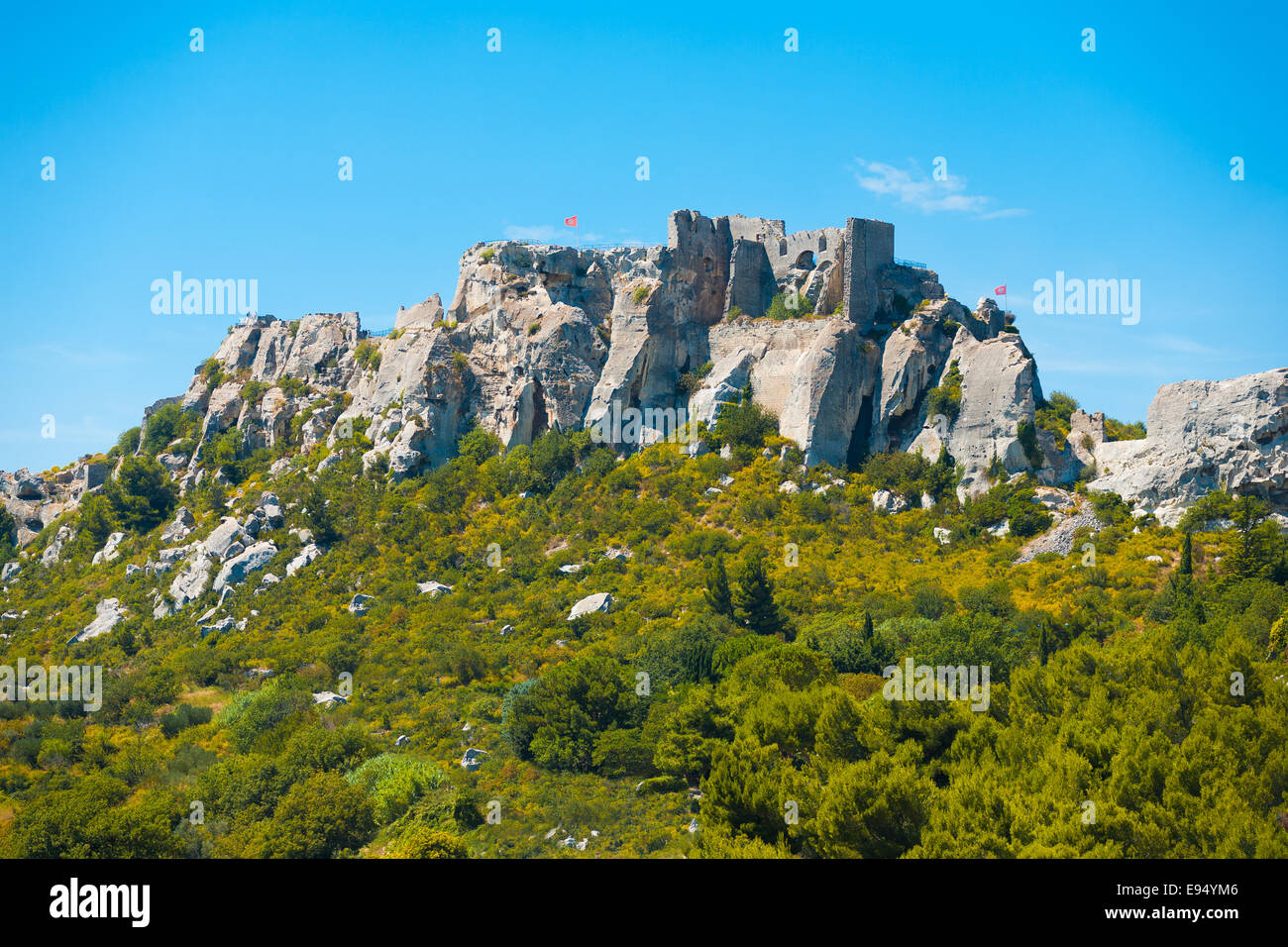 Les Baux de Provence Klippen Ruinen H Stockfoto