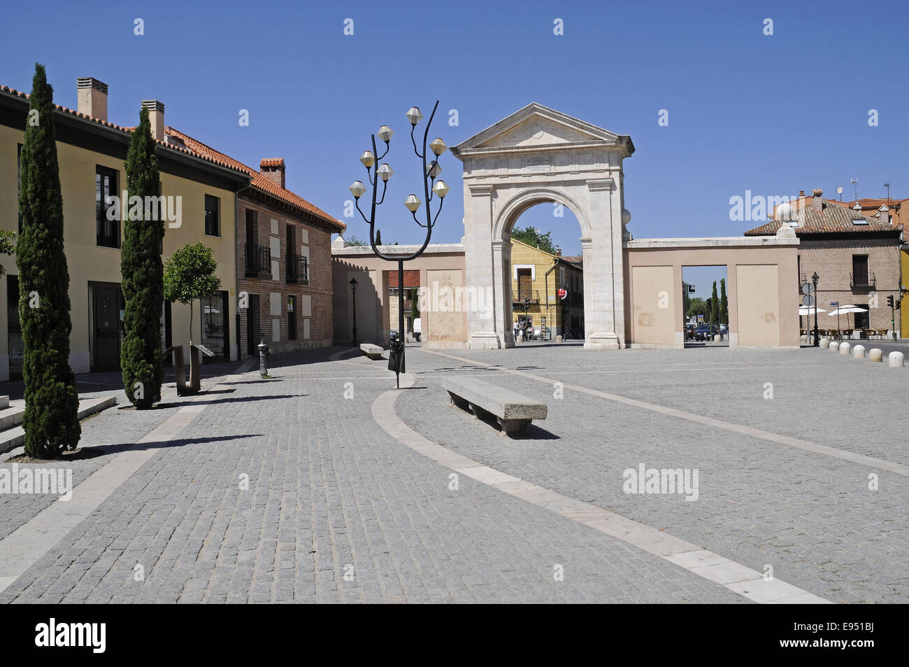 Stadttor, Alcalá De Henares, Spanien Stockfoto