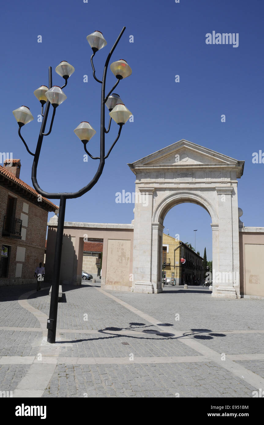 Stadttor, Alcalá De Henares, Spanien Stockfoto