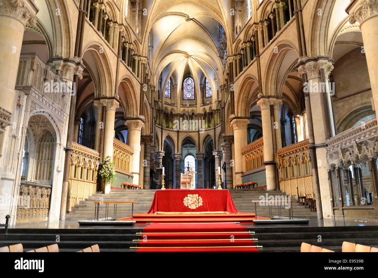 Altarraum, die Kathedrale von Canterbury, Canterbury, Kent, England, Vereinigtes Königreich Stockfoto