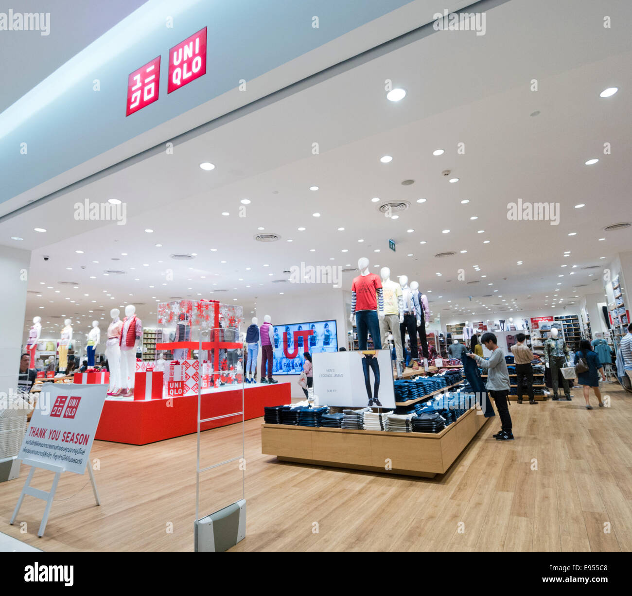 Uniqlo Store in Bangkok Thailand Stockfoto