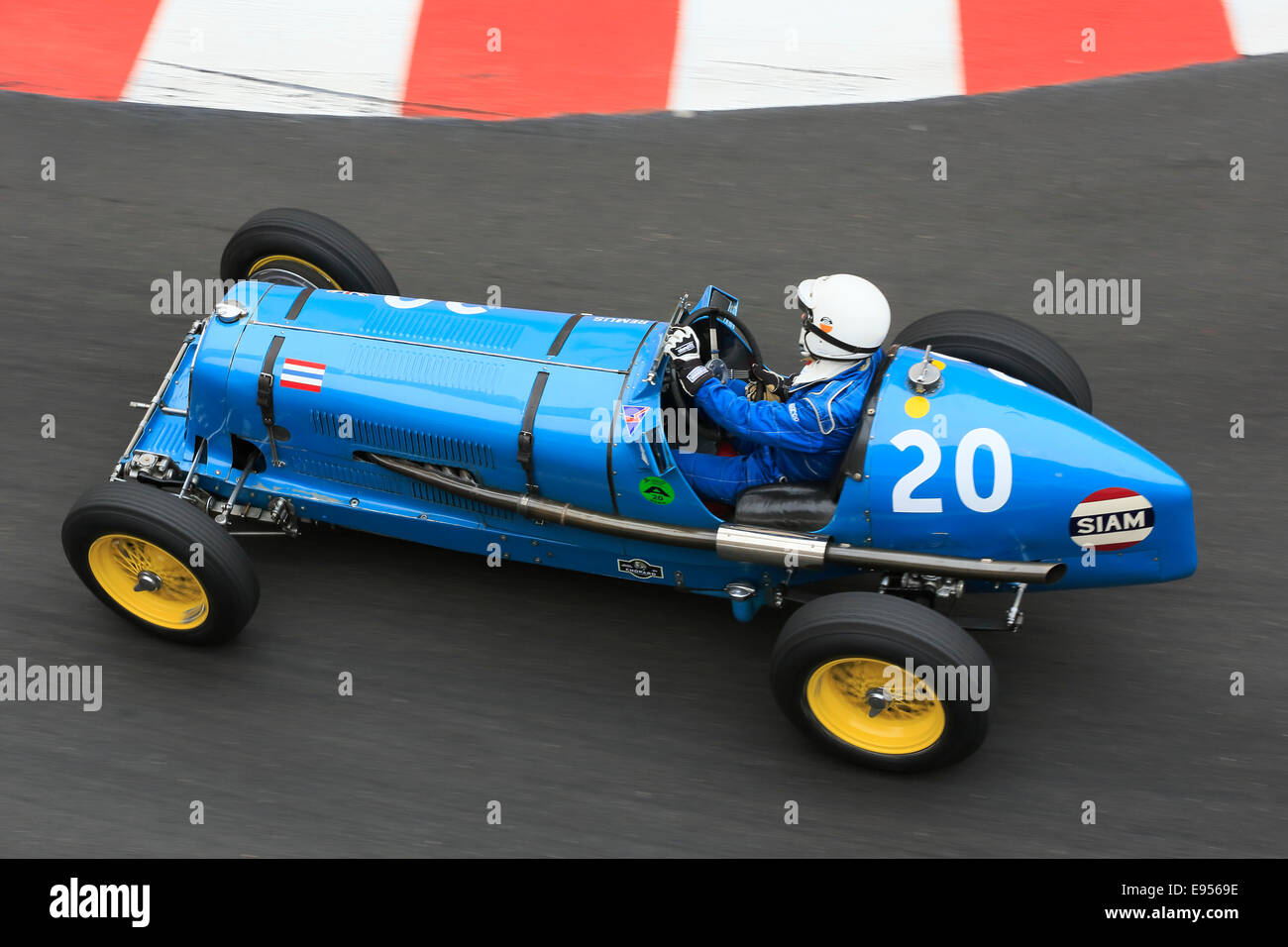 Historische Rennwagen Ära R5B, Baujahr 1936, Fahrer Charles McCabe, 9. Grand Prix de Monaco Historique, Fürstentum Monaco Stockfoto