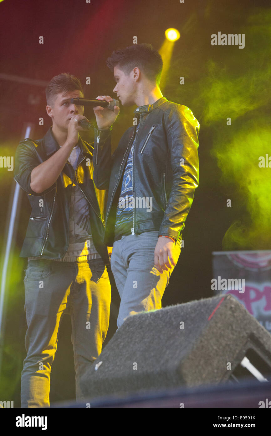 Tralee, Irland, 15. August 2014, Taken Höchstleistungen live The Rose of Tralee Festival, Tralee, County Kerry am 15. August 2014 Stockfoto