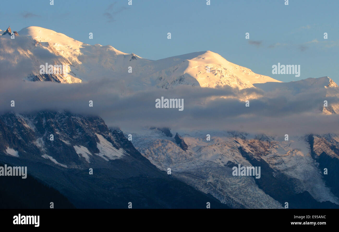 Mont Blanc, Dome de Gouter, Kamelbuckel Stockfoto