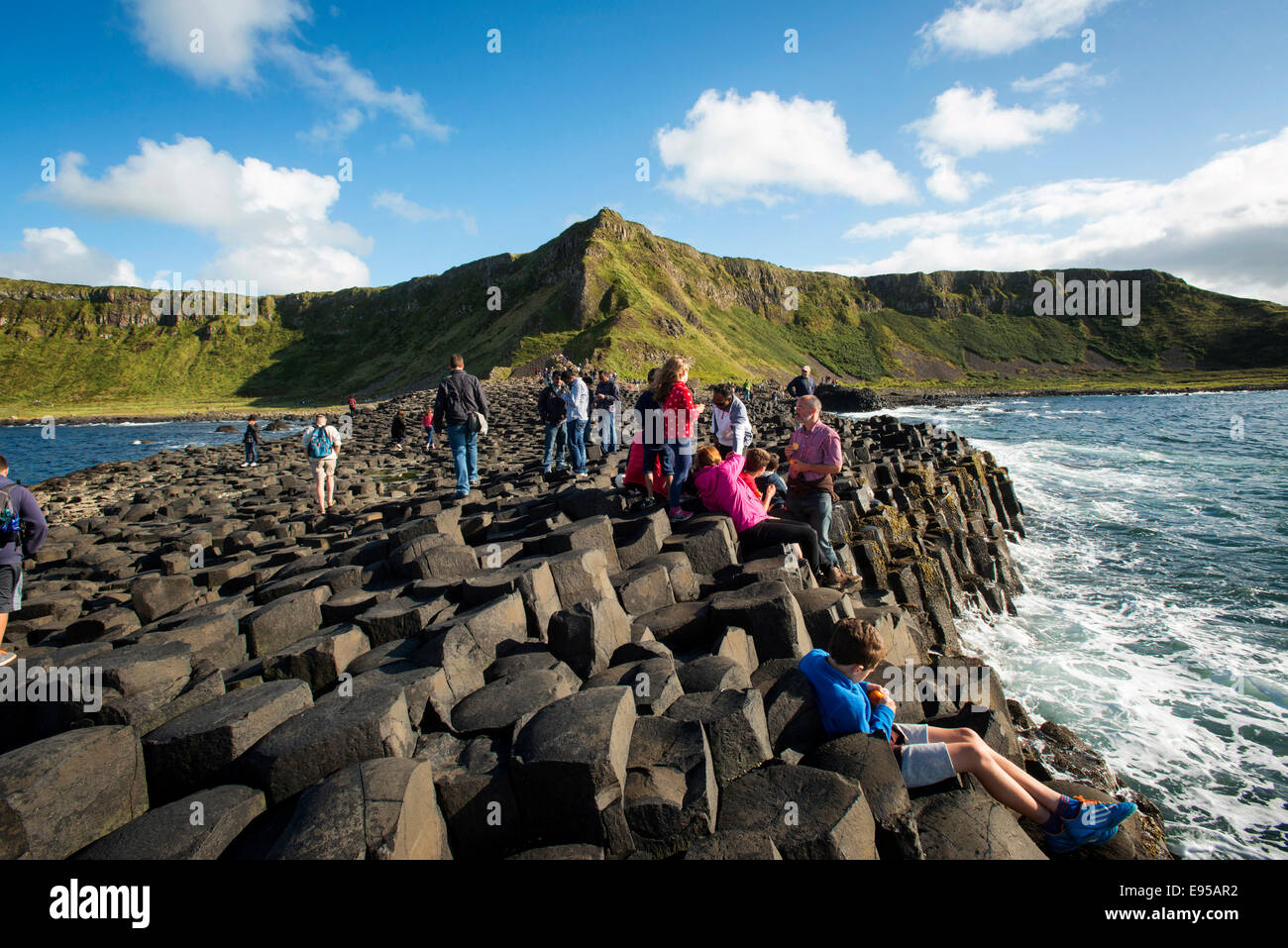 Das UNESCO-Weltkulturerbe Giants Causeway, North Coast, County Antrim, Nordirland Stockfoto