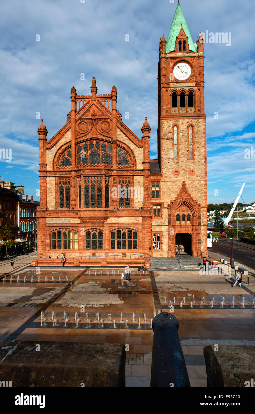 Das Guildhall Derry, Londonderry, Nordirland Stockfoto