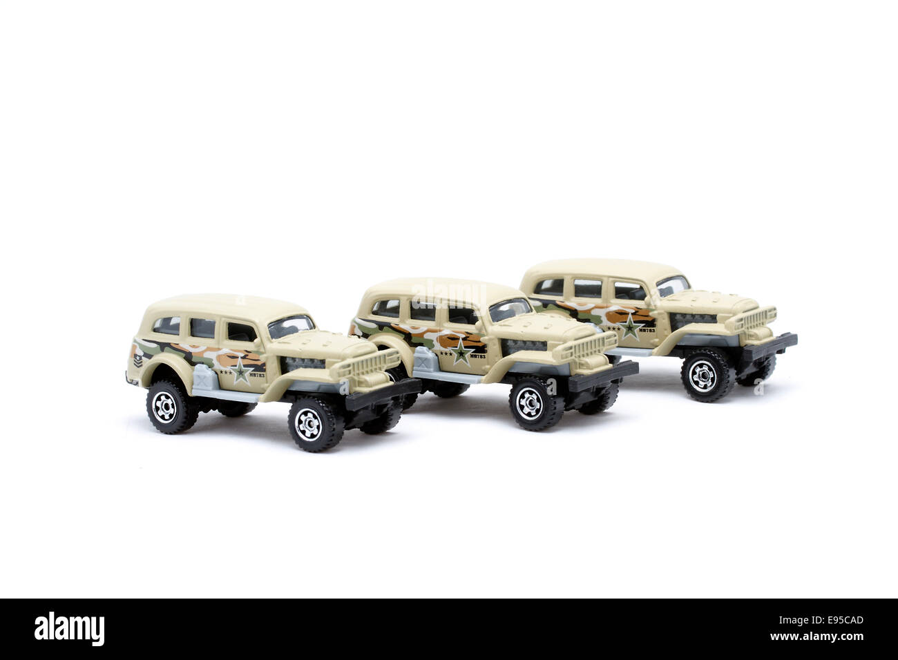 drei 3 Dschungel Crawler Mattel Matchbox Autos made in Thailand Stockfoto