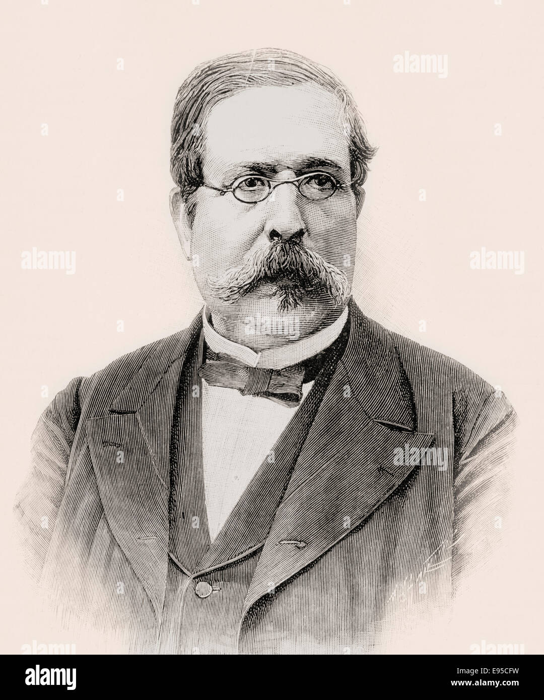 Francisco Fernández y González, 1833-1917.  Spanische Orientalist, Schriftsteller, Gelehrter, Arabistin und Historiker. Stockfoto