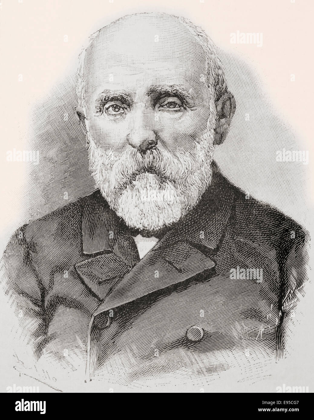 Juan Vilanova y Piera, 1821-1893.  Spanische Geologe und Paläontologe. Stockfoto