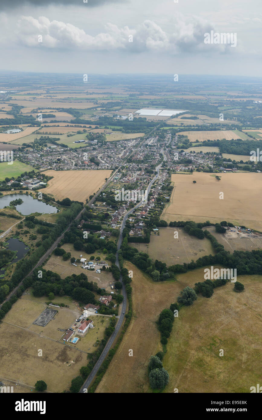 Eine Luftaufnahme von der Essex Dorf Alresford Stockfoto