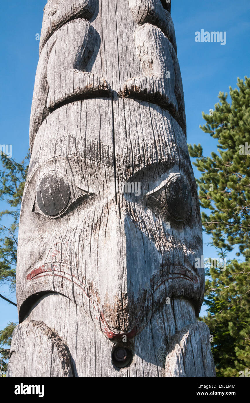 Prince Rupert Totempfähle, Tsimshian Nation Territorium, Prince Rupert, Britisch-Kolumbien, Kanada Stockfoto