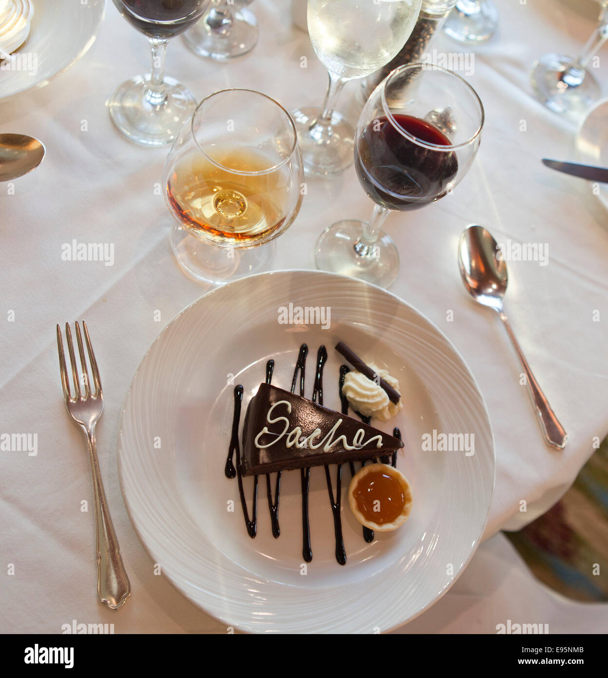 Gutes Essen in Arcadia, P & O Kreuzfahrtschiff Stockfoto