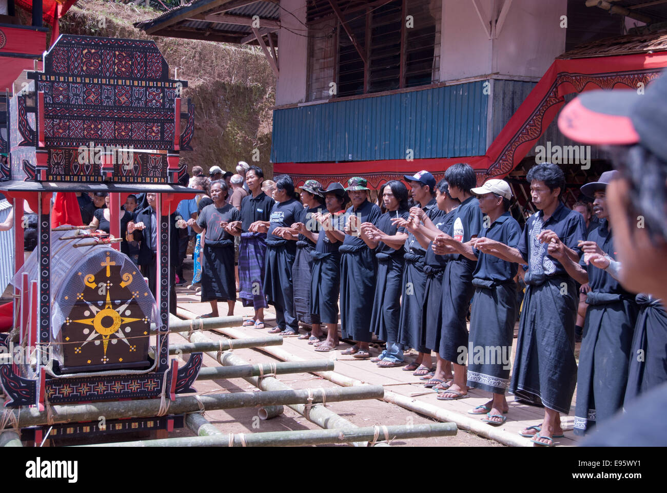 feierliche Seebestattung Tanah Toraja in Sulawesi Indonesien Stockfoto