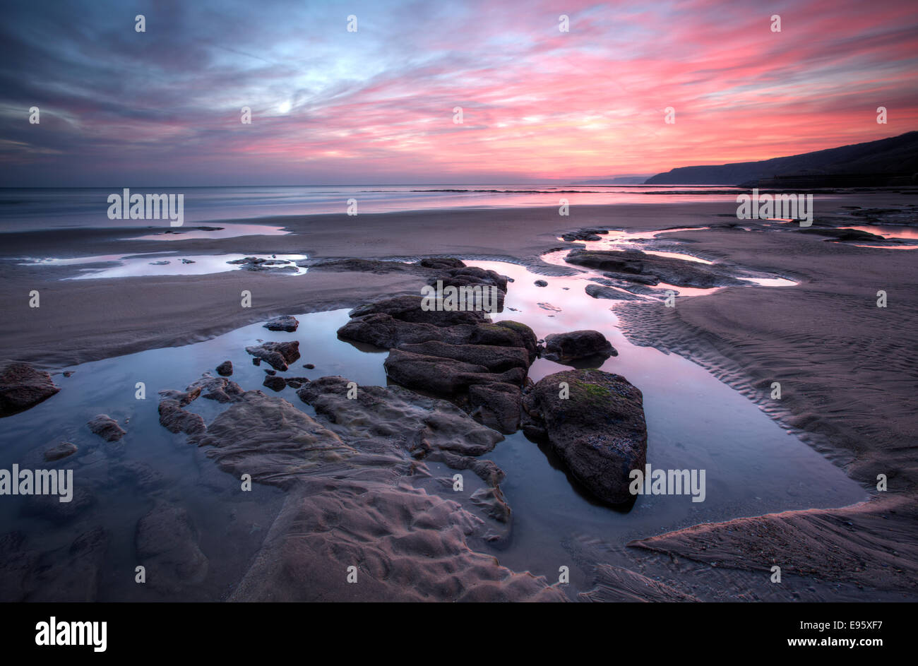 Scarborough South Beach Sunrise Stockfoto