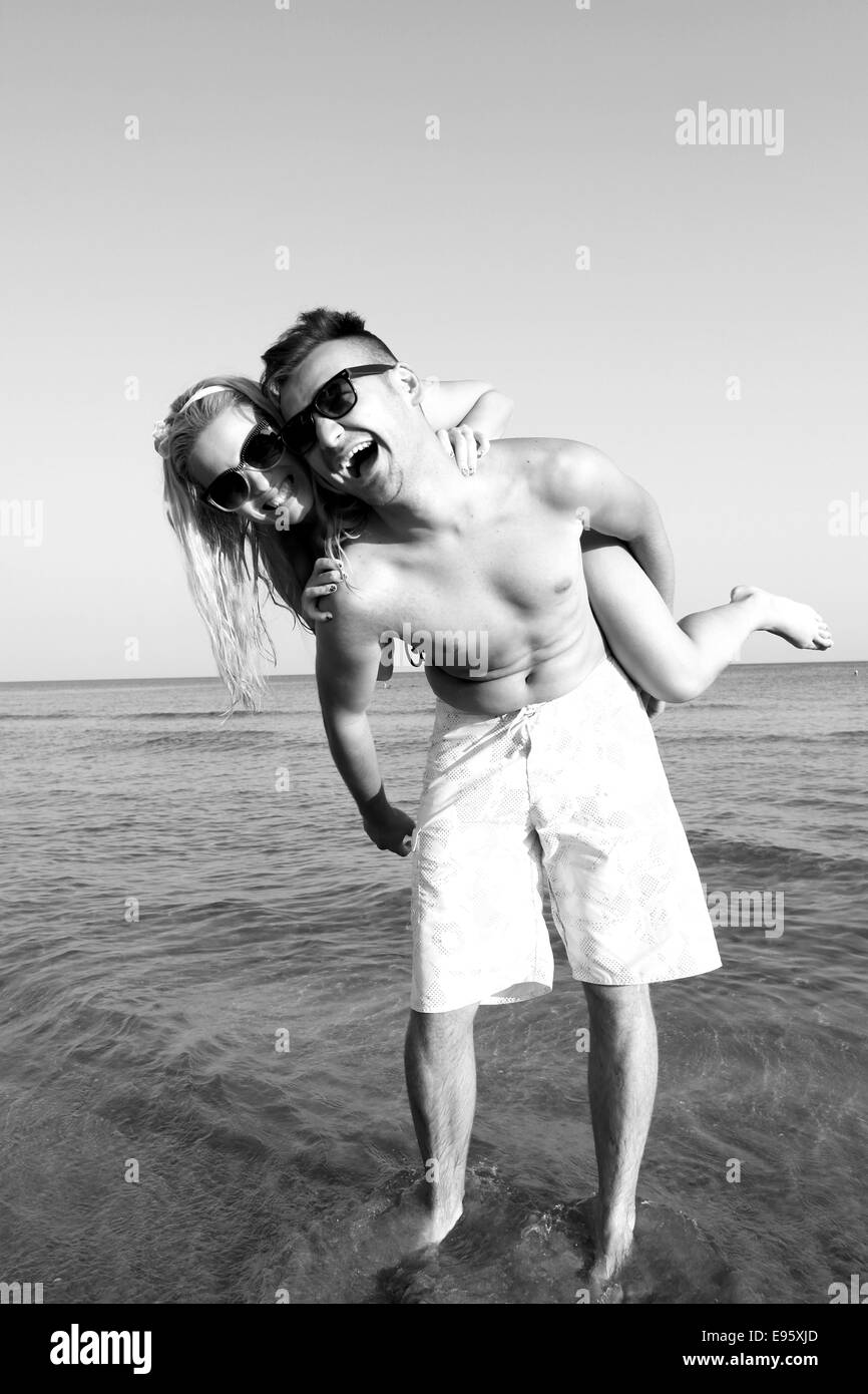 Summer Love am Strand Stockfoto