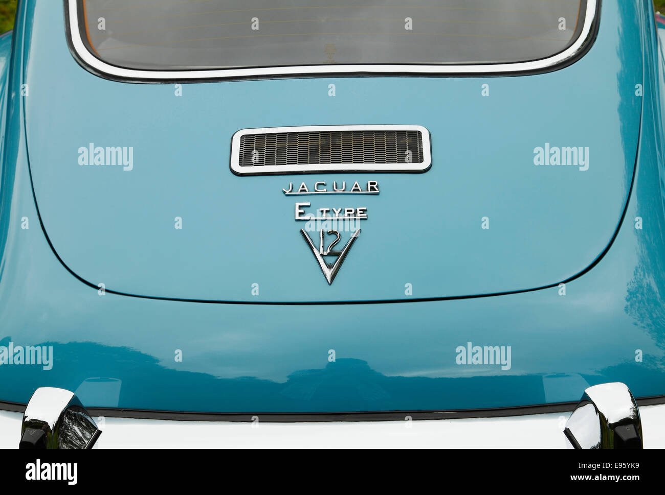 Oldtimer Jaguar E-Type Stockfoto