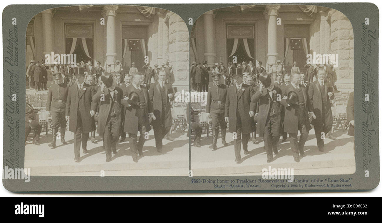 Tun zu Ehren von Präsident Roosevelt in der Hauptstadt des Staates "Lone Star" - Austin, Texas. Stockfoto