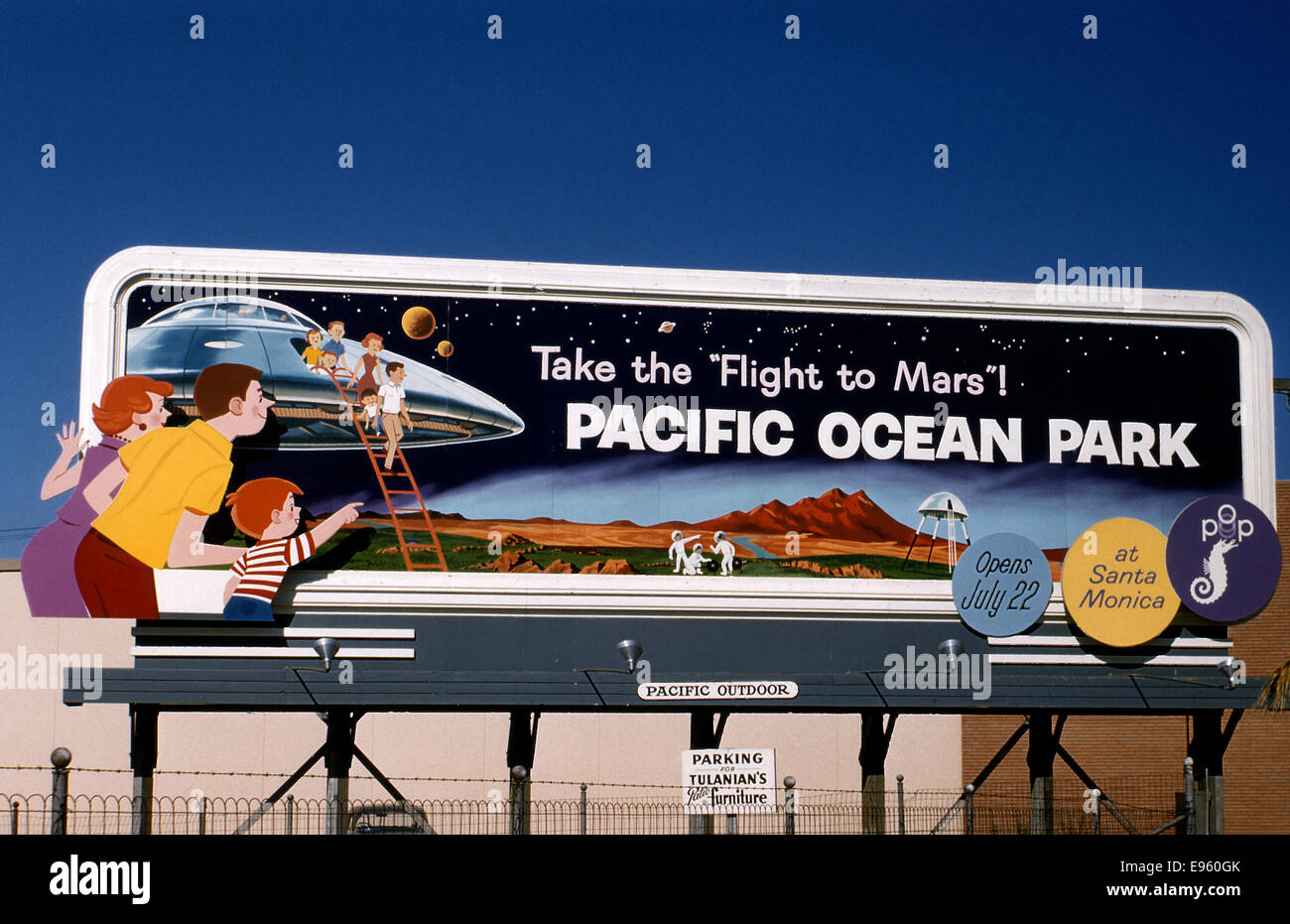 Plakat für Pacific Ocean Park in Los Angeles, Kalifornien, ca. 1958 Stockfoto