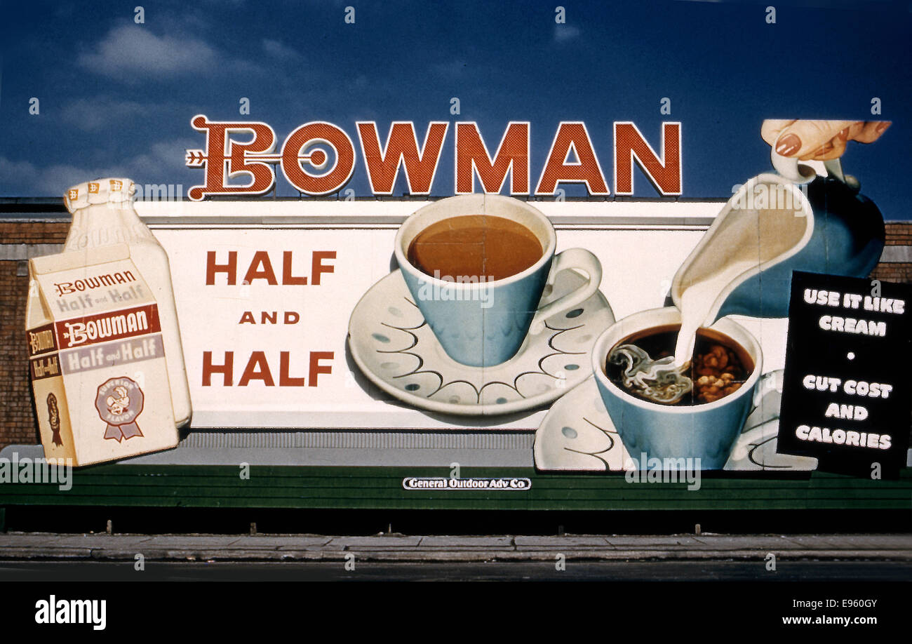 Plakatwerbung Bowman halb und halb ca. 1950er Jahre Stockfoto