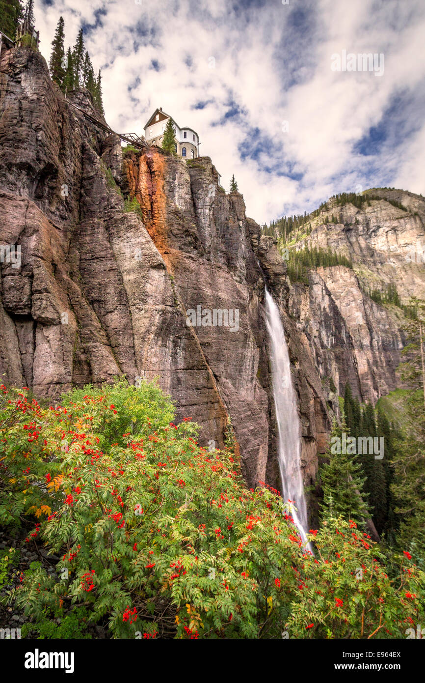 Bridal Veil Falls, Telluride, Colorado. Stockfoto