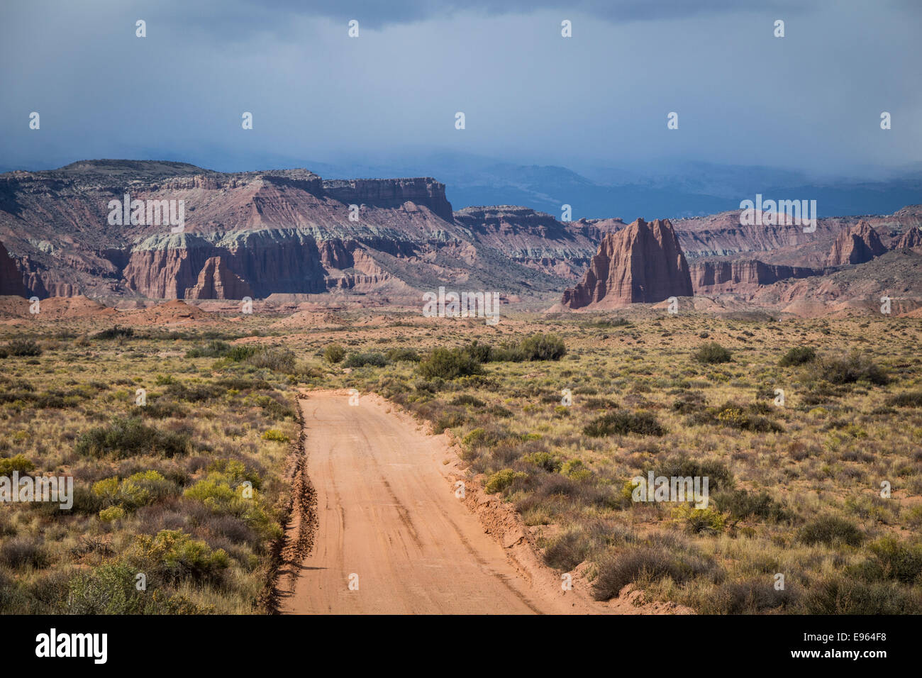 Cathedral Valley, Capital Reef National Park, Utah. Stockfoto