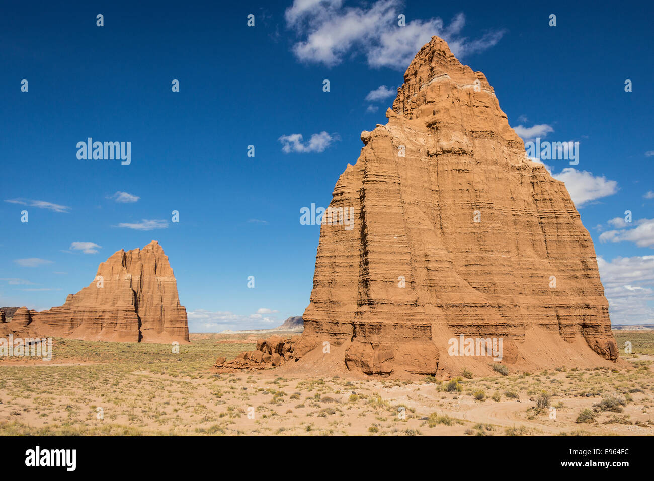 Cathedral Valley, Capitol Reef National Park, Utah. Stockfoto