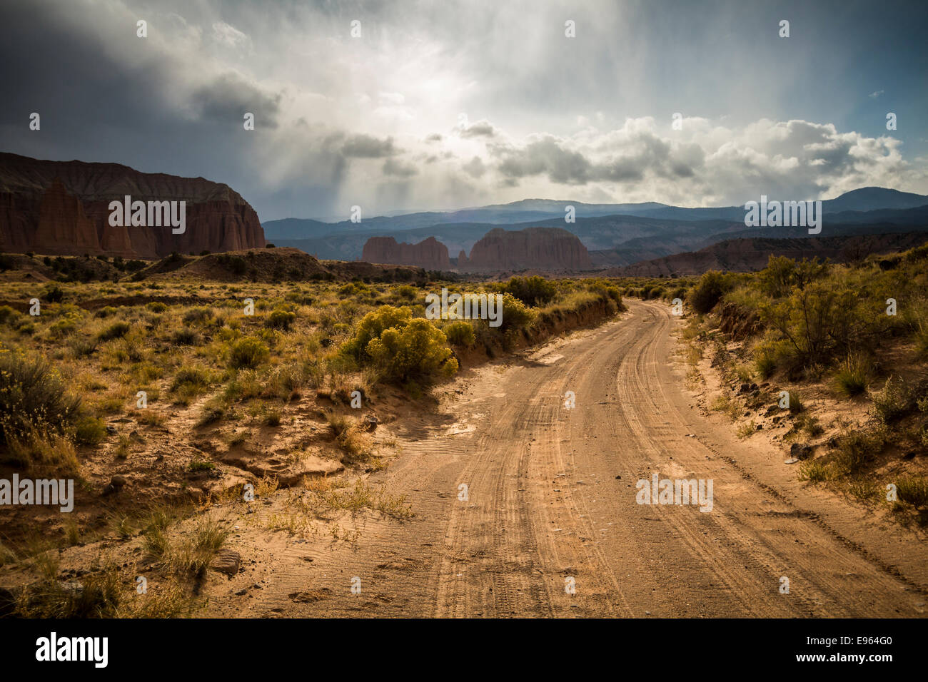 Cathedral Valley, Capitol Reef National Park, Utah. Stockfoto