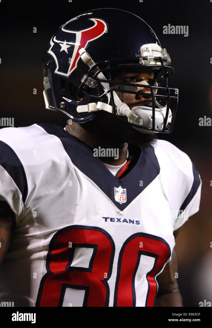 Pittsburgh, USA. 20. Oktober 2014. Andre Johnson #80 während der Pittsburgh Steelers Vs Houston Texans Spiel in Pittsburgh, PA Bildnachweis: Cal Sport Media/Alamy Live-Nachrichten Stockfoto