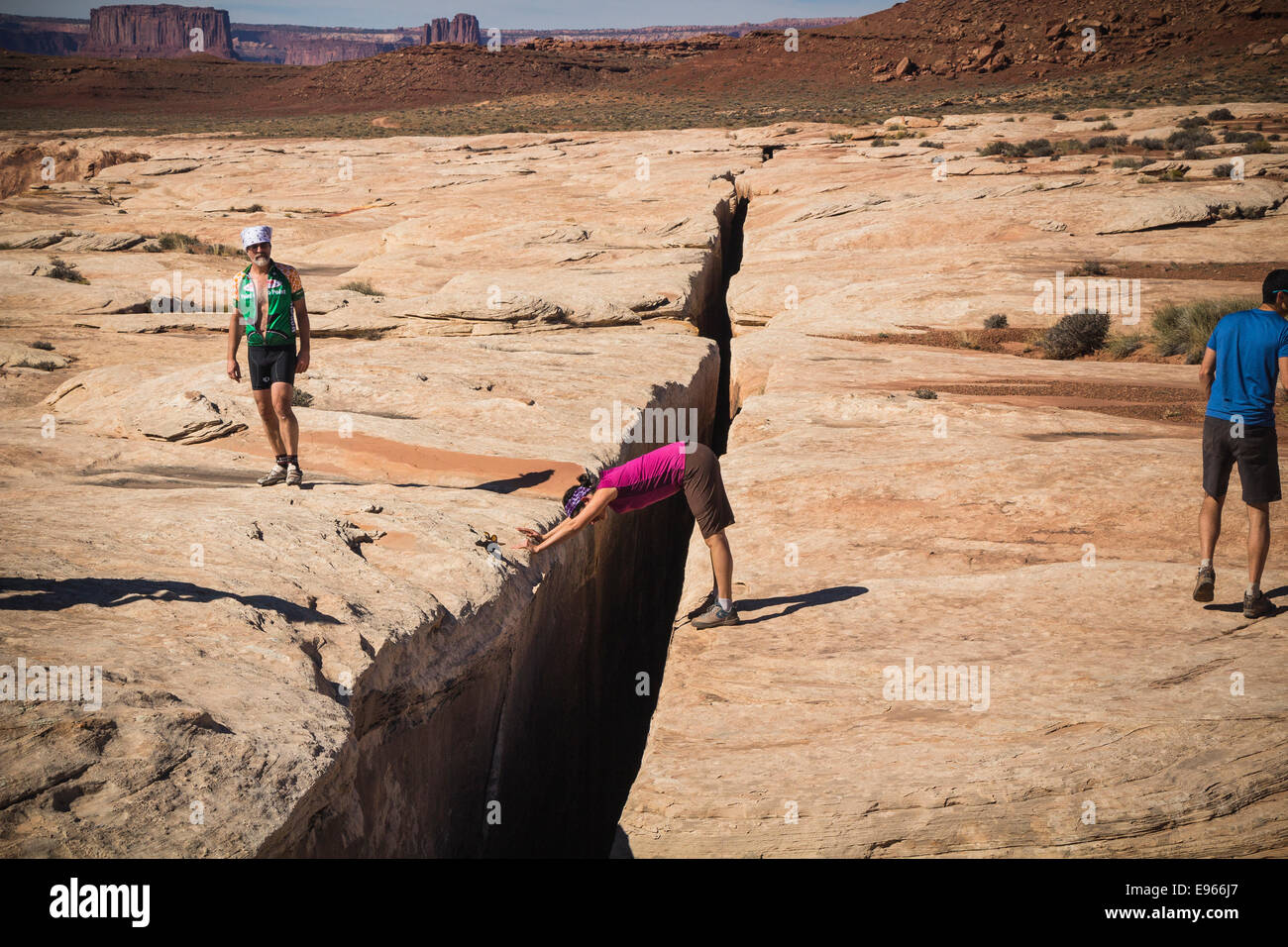 'Knacken' Black, White Rim trail, Canyonlands National Park, Moab, Utah. Stockfoto