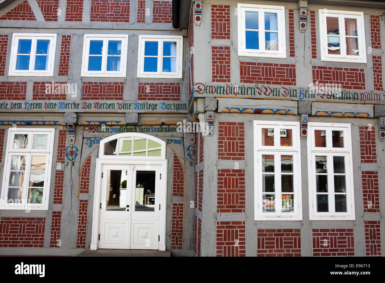 neu restaurierte Haus, Altstadt, eine der Aller Verden; Niedersachsen; Deutschland; Europa Stockfoto