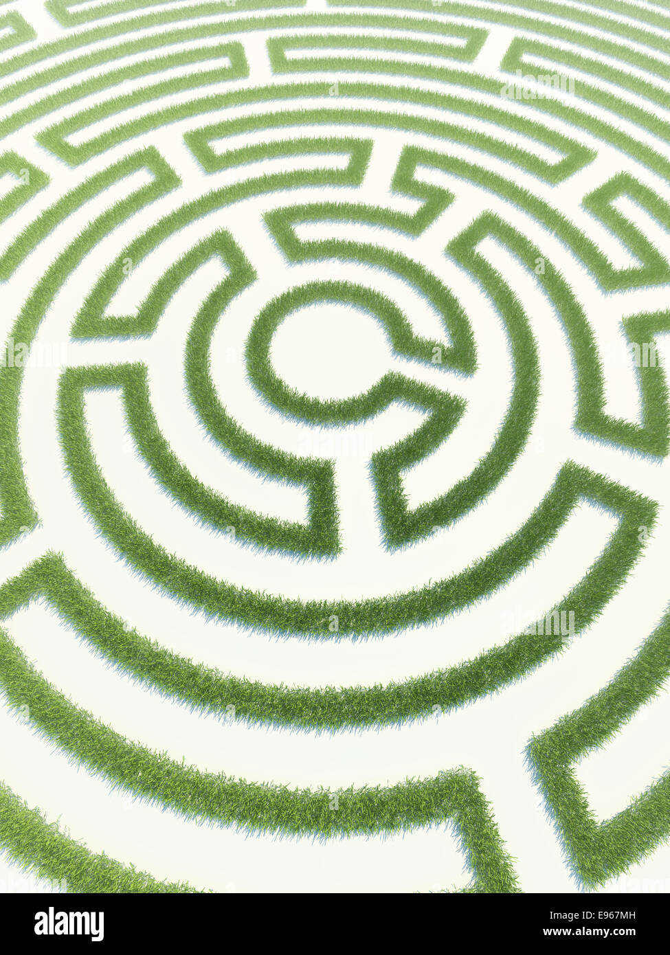 Labyrinth aus Grass gemacht Stockfoto