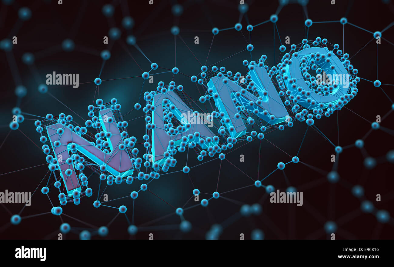 Nano-Technologie-Konzept Hintergrund illustration Stockfoto
