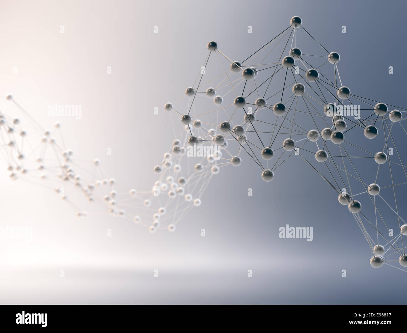 Abstrakt 3D Netzwerke - Kommunikation und Internet-Konzept Stockfoto