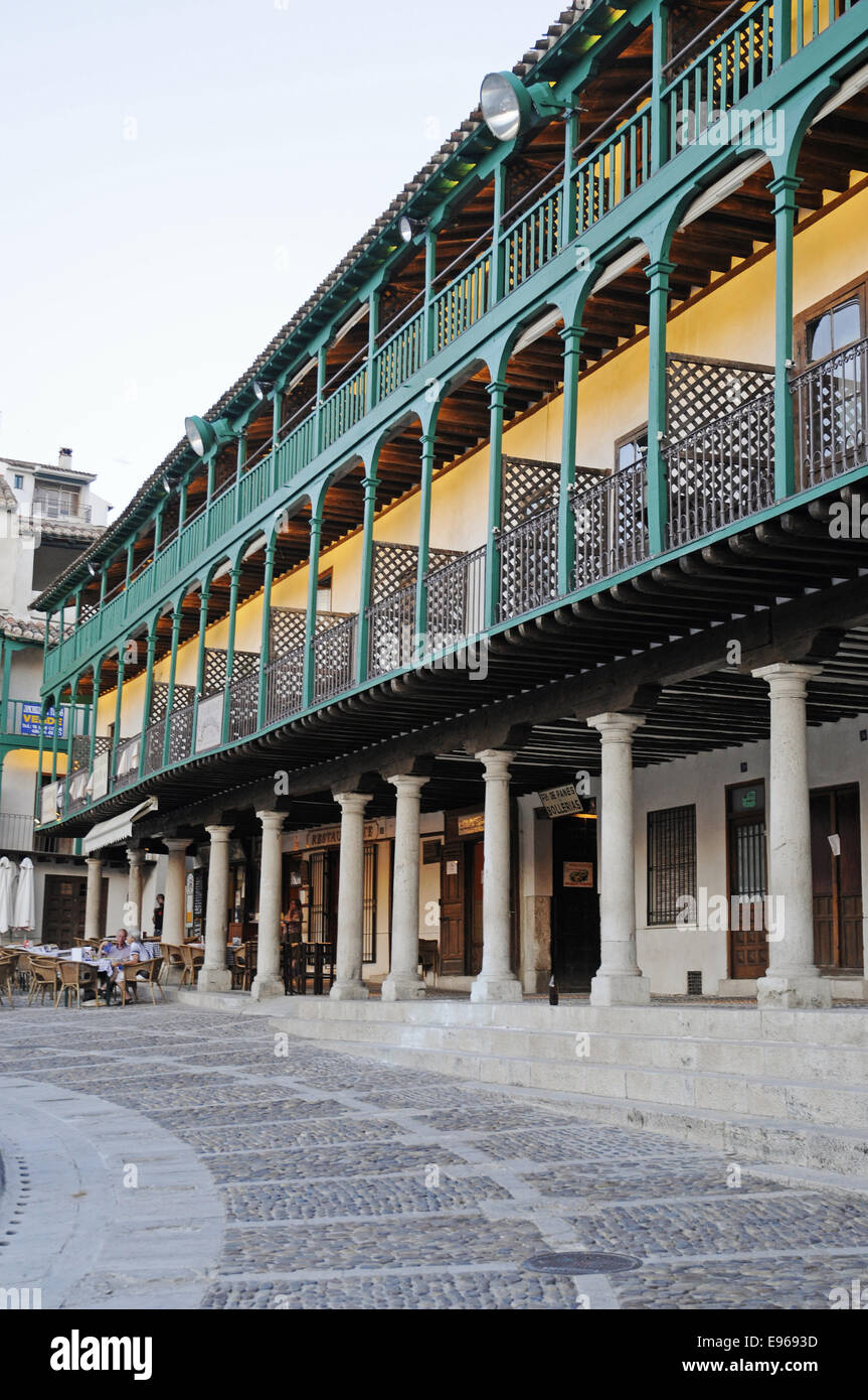 Die Plaza Mayor, Chinchon, Spanien Stockfoto