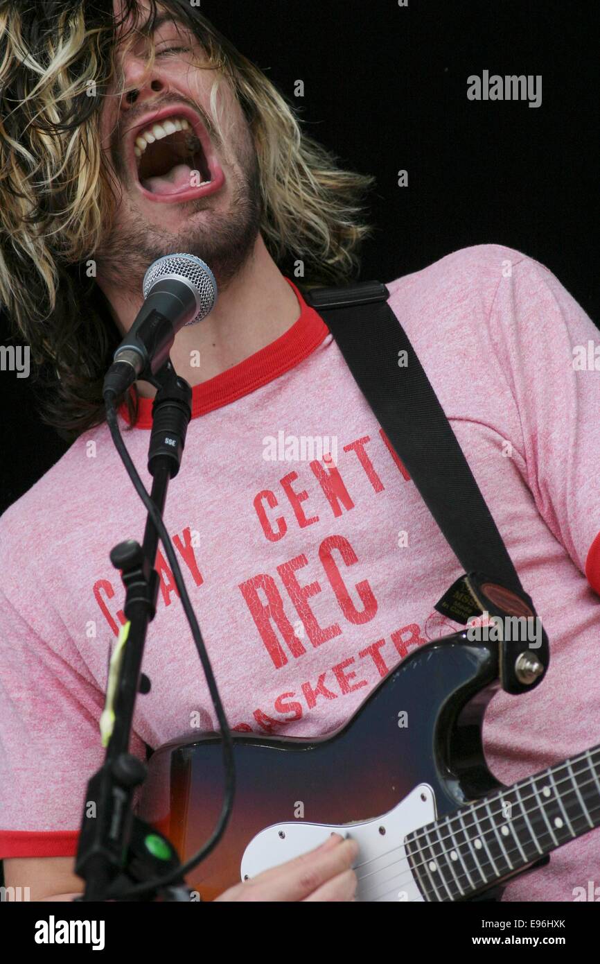 BIFFY CLYRO, T In The Park-Musik-Festival, Balado, Schottland, 2003. Stockfoto