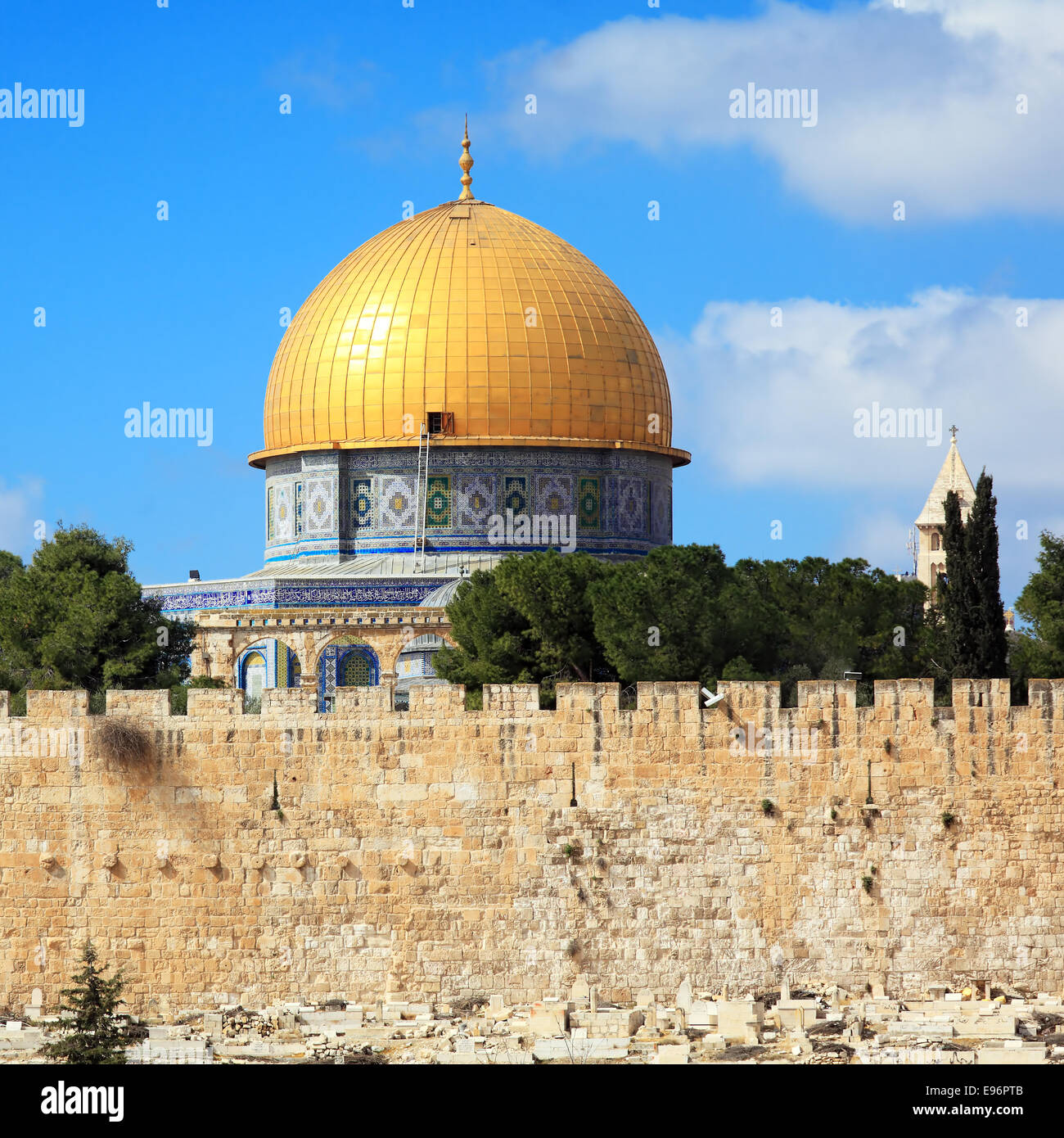 Al-Aqsa-Moschee auf dem Tempelberg der alten Stadt, Jerusalem Stockfoto