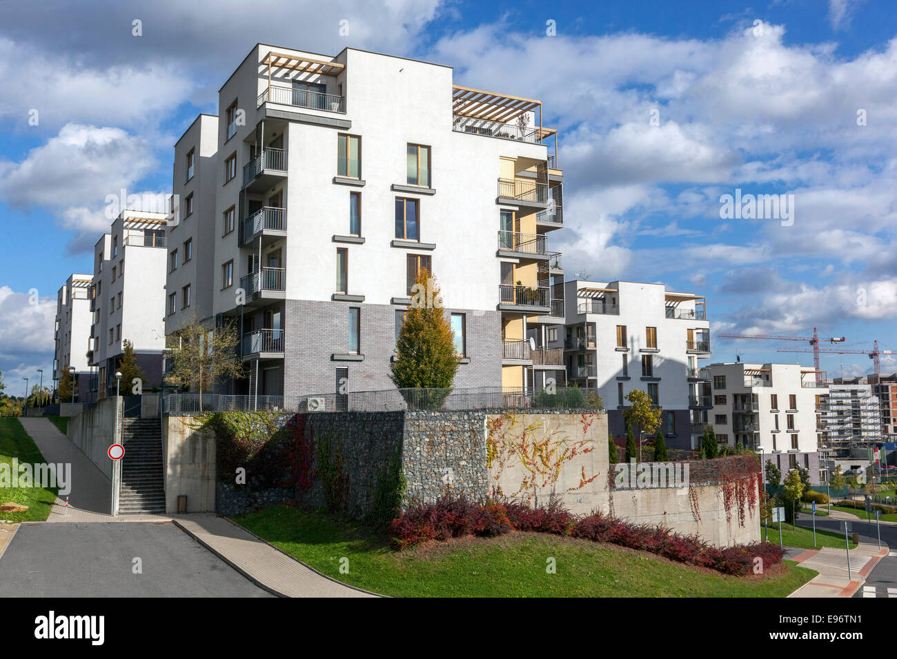 Neu gebaute Wohnungen in Wohnanlagen Jarov, Prag, Tschechische Republik Stockfoto