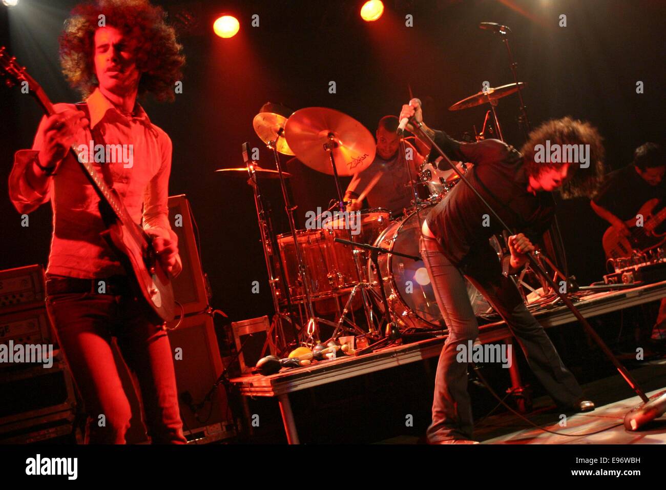 "Mars Volta" T In The Park-Musik-Festival, Balado, Schottland, 2003. Stockfoto