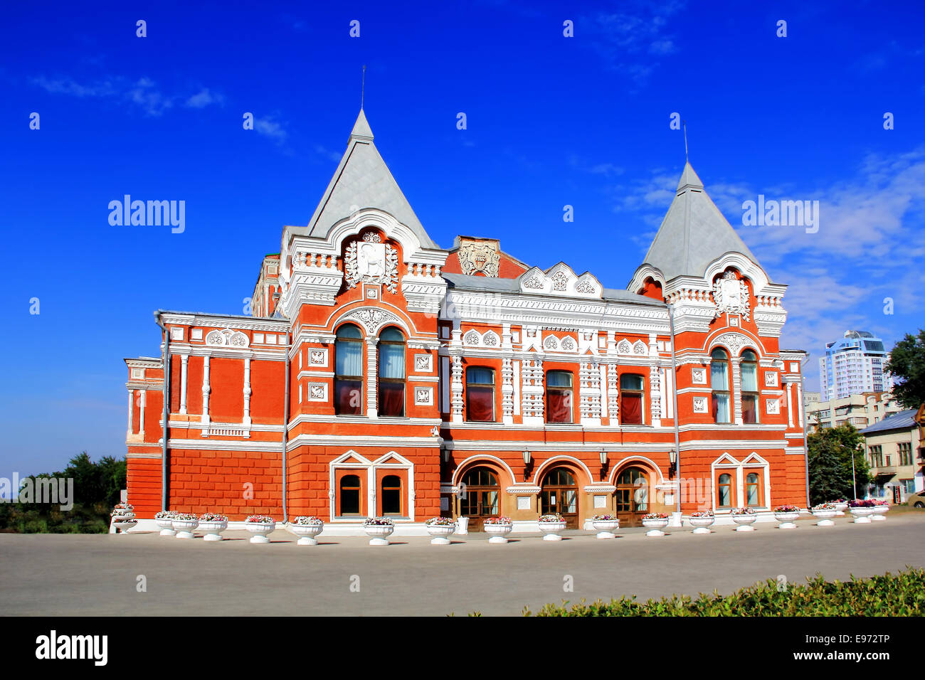 Landschaft mit historischen Theater und blauer Himmel Stockfoto