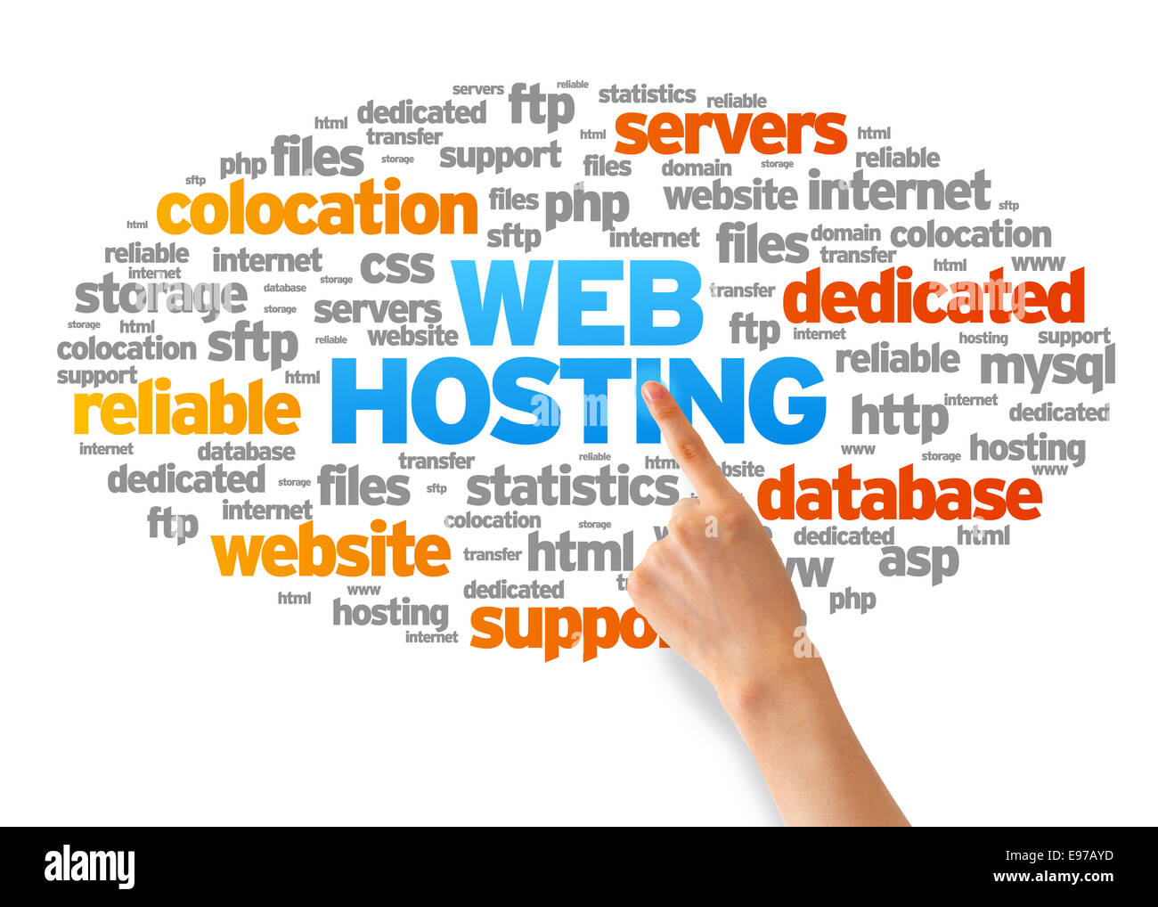 Web-Hosting Stockfoto