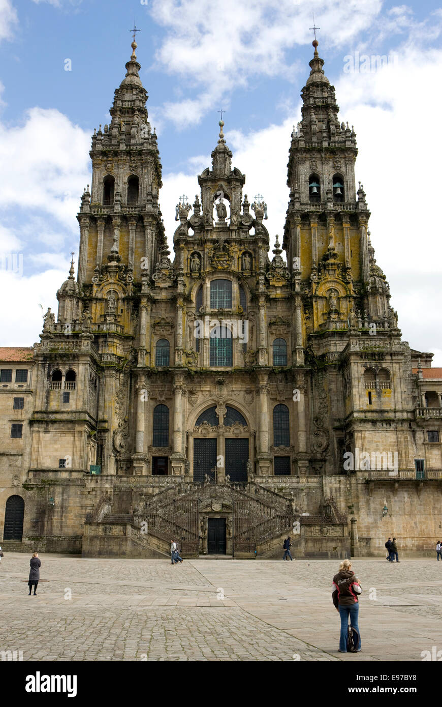 Die Kathedrale von Santiago de Compostela Stockfoto