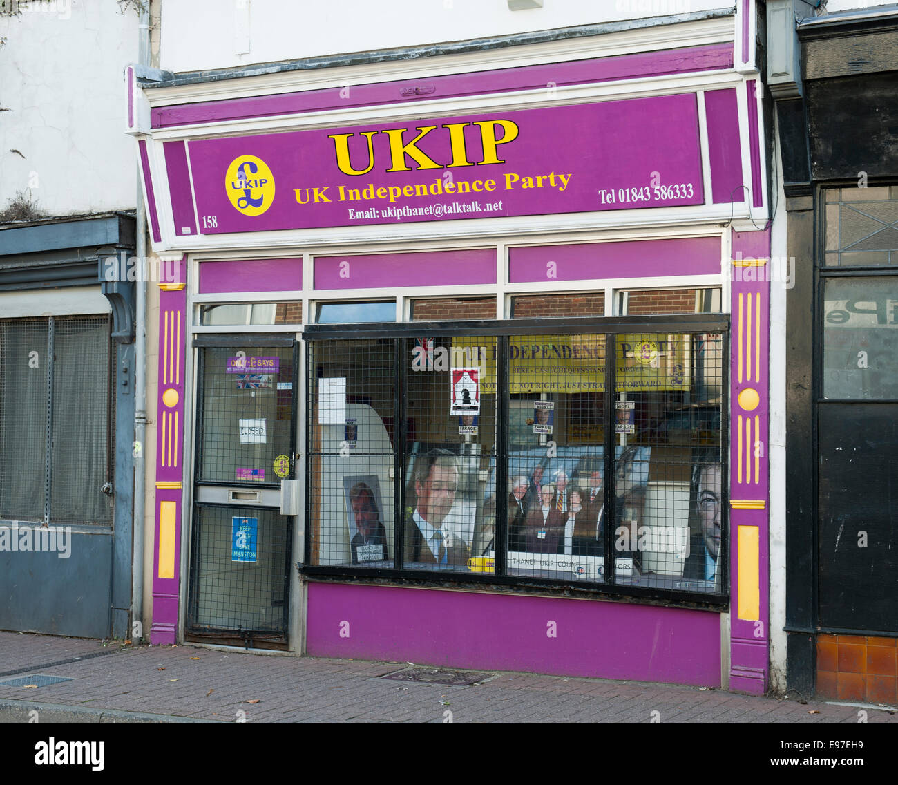Die UKIP Büro, King Street, Ramsgate, Kent, England, UK. Stockfoto