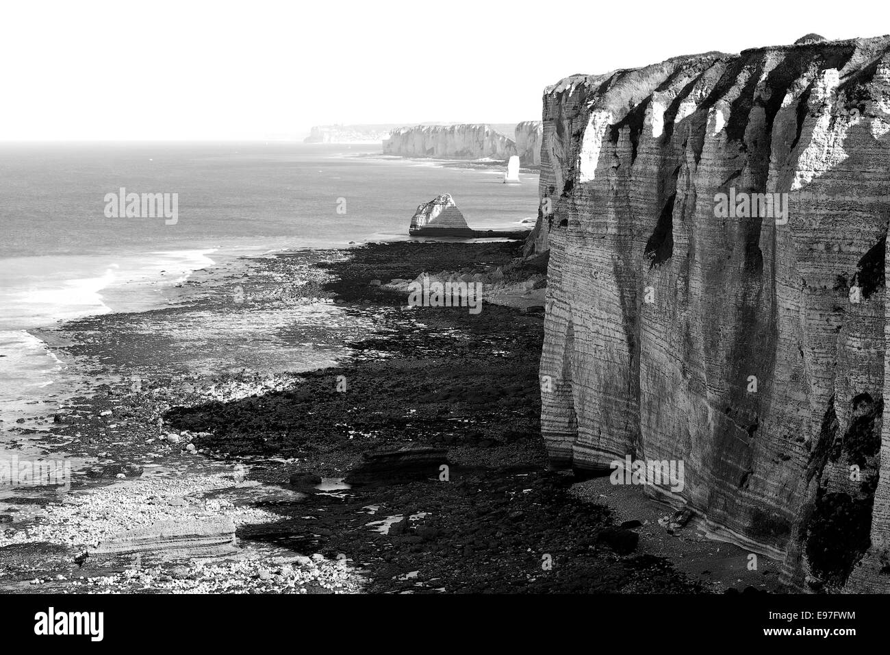 Klippen von Etretat Normandie Frankreich Europa Stockfoto
