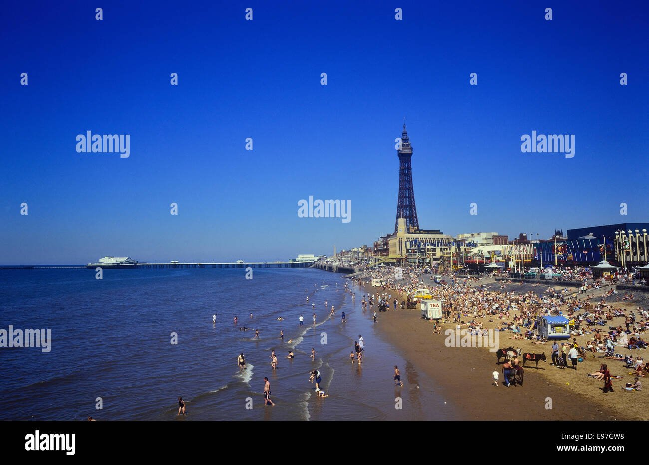 Blackpools Strandpromenade. Lancashire. England, Großbritannien Stockfoto