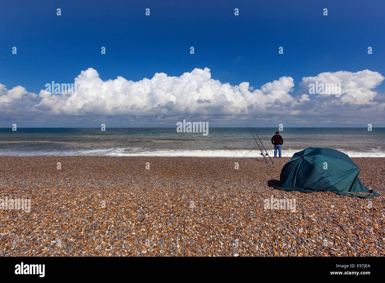 Fischerei vor Weybourne Strand an der Küste von North Norfolk Stockfoto