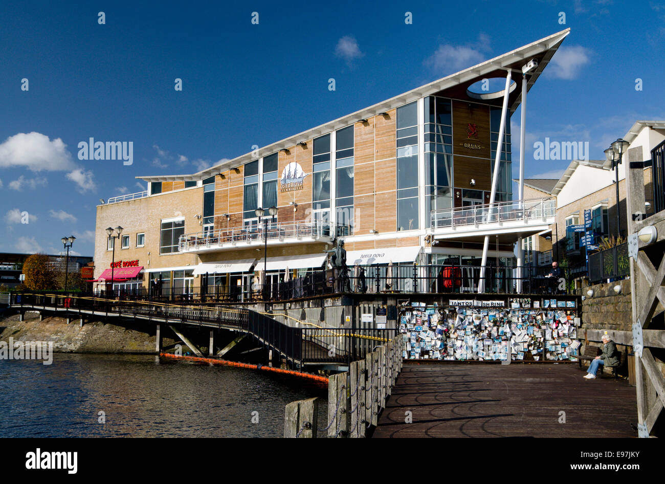 Terra Nova Public House, Mermaid Quay, Bucht von Cardiff, Cardiff, Wales, UK. Stockfoto