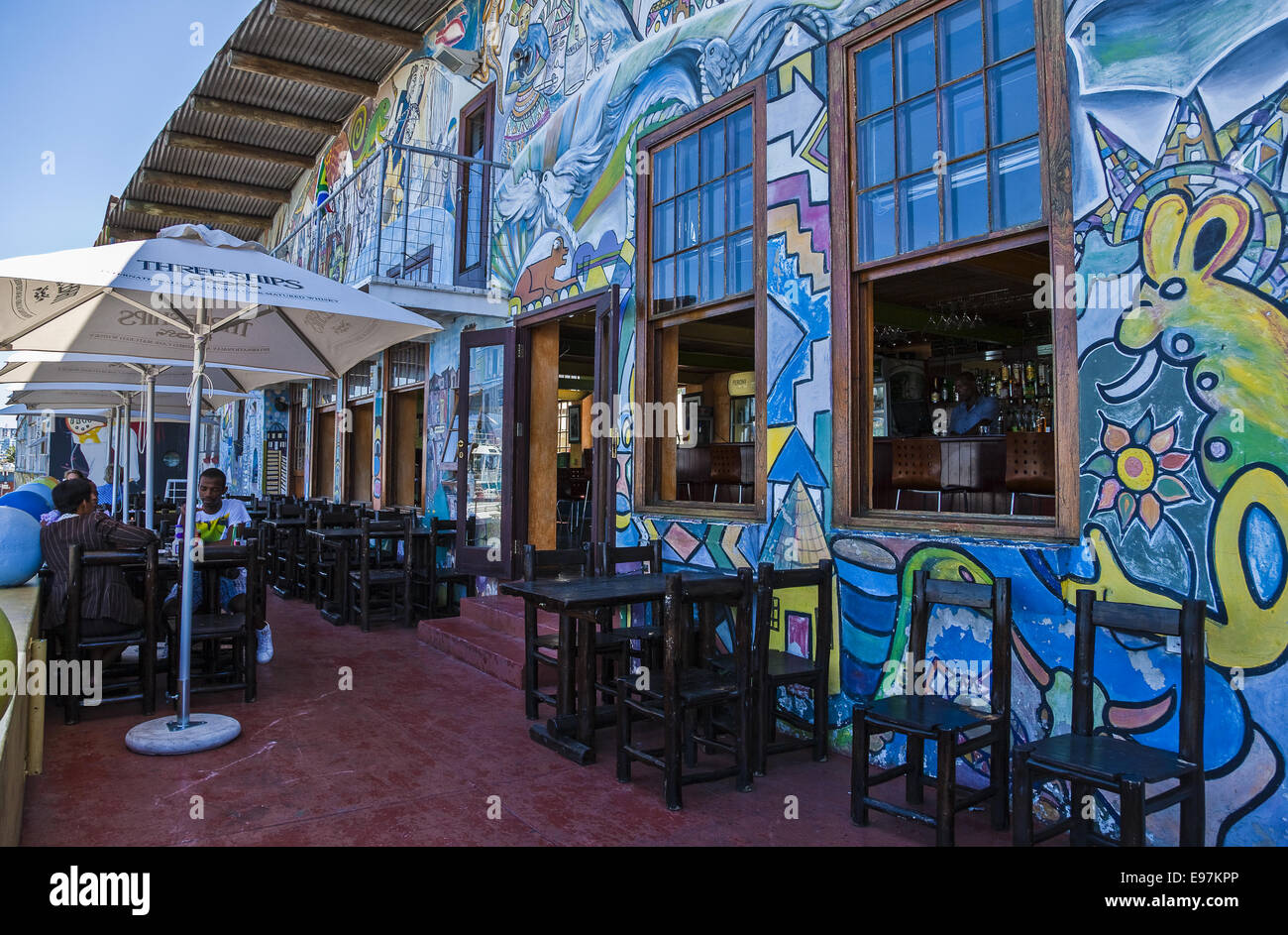 Südafrika, Durban, das Fledermaus-Zentrum, Treffpunkt der lokalen Künstlern joung Stockfoto