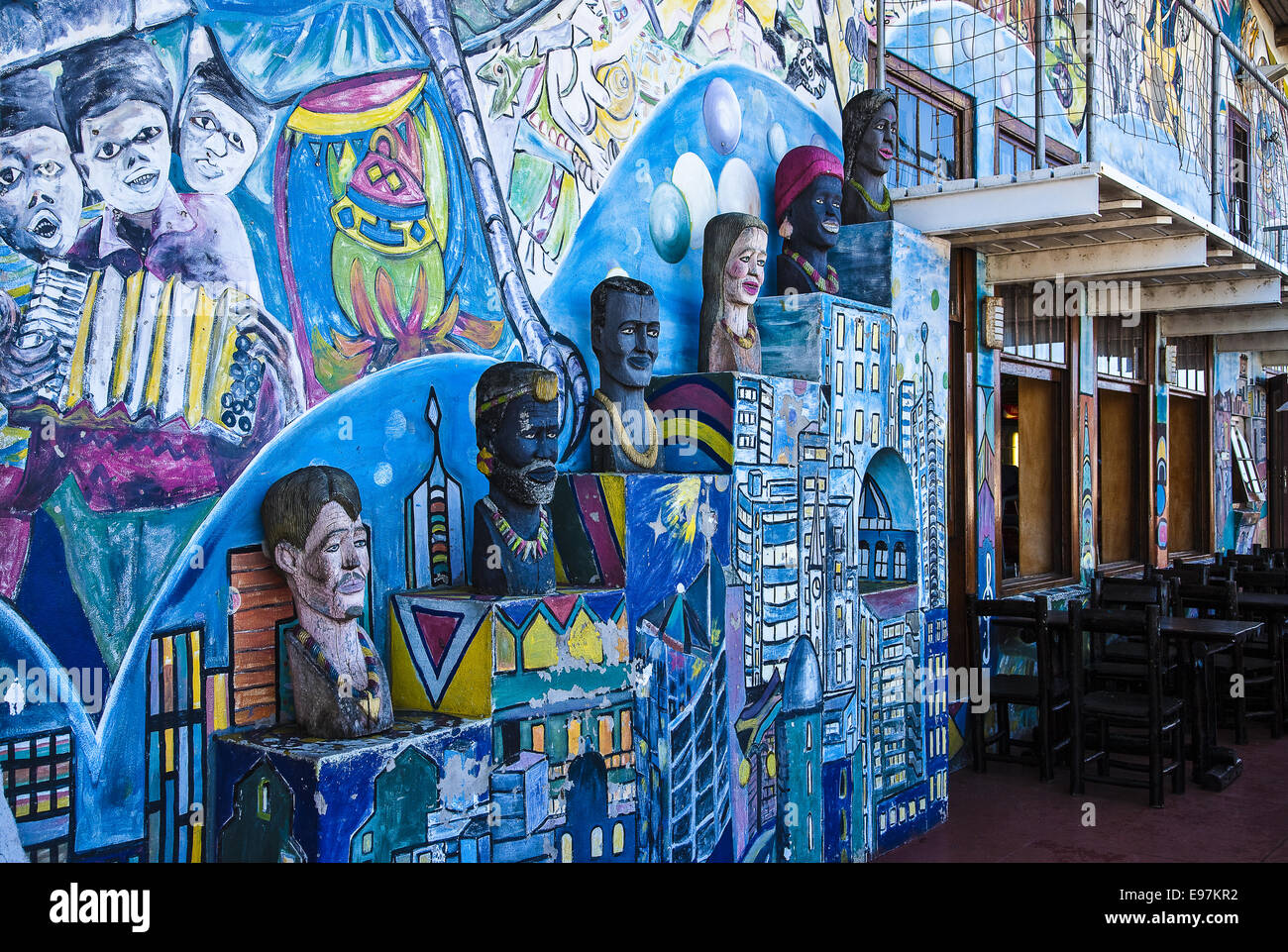 Südafrika, Durban, das Fledermaus-Zentrum, Treffpunkt der lokalen Künstlern joung Stockfoto