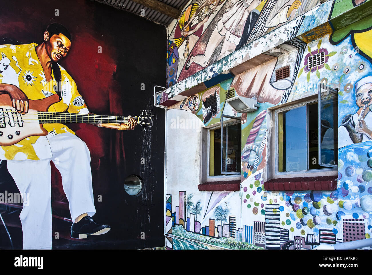 Südafrika, Durban, das Fledermaus-Zentrum, Treffpunkt der lokalen Künstlern joung Stockfoto